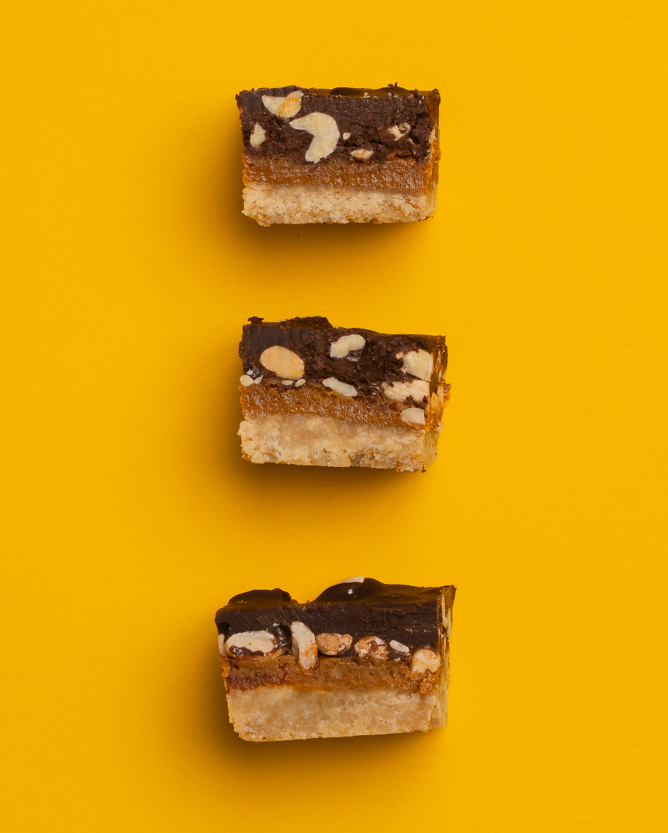 Caramel Peanut Chocolate Slice