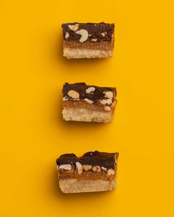 Caramel Peanut Chocolate Slice