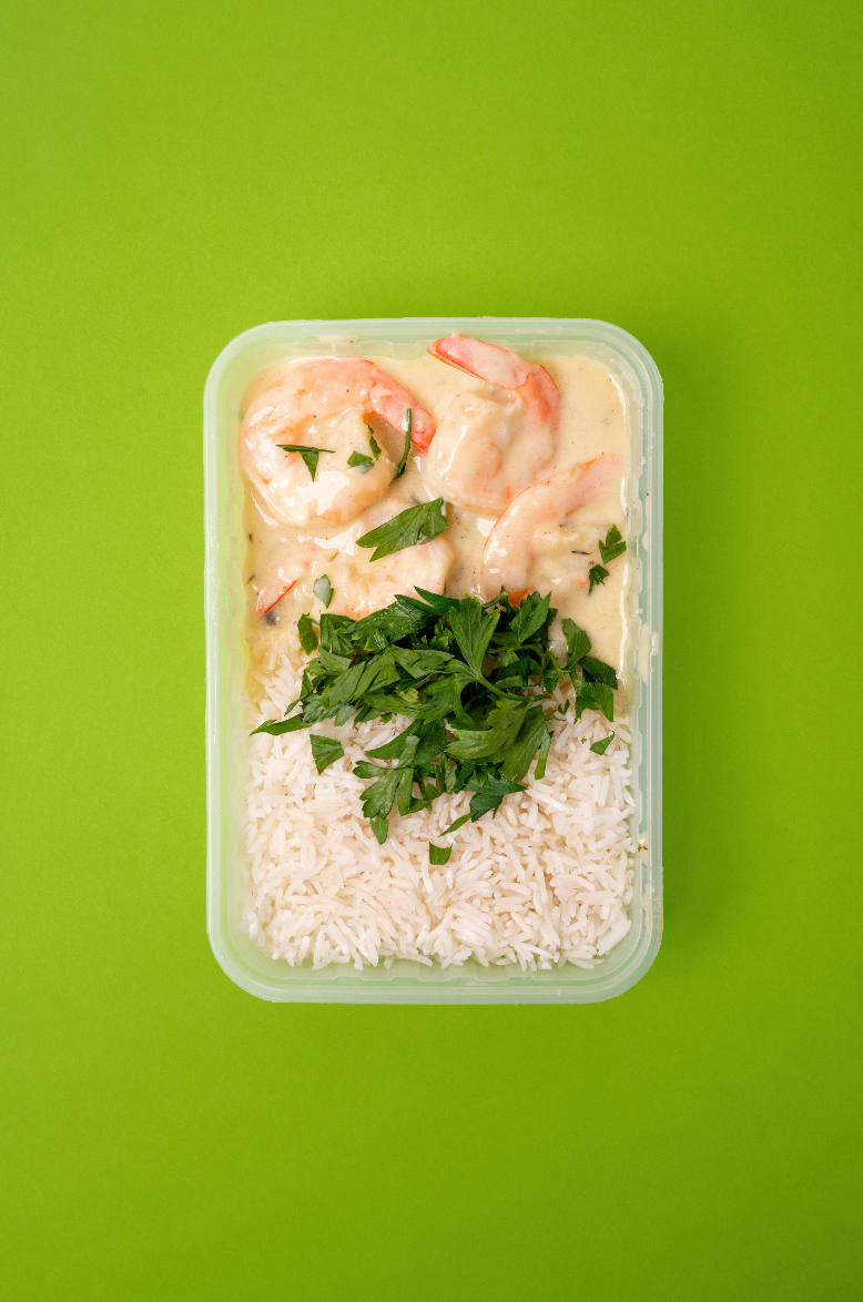 Garlic Prawns and Rice
